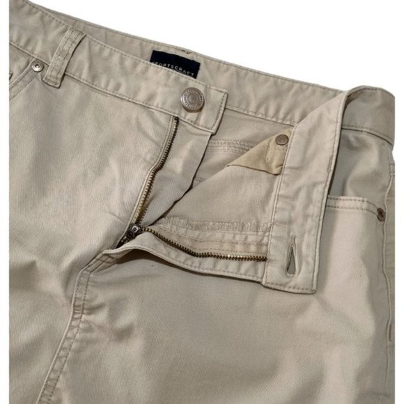 SPORTSCRAFT Size 10 Womens Beige Skirt Stretch Midi Denim Back Split Skirt - Picture 5 of 8